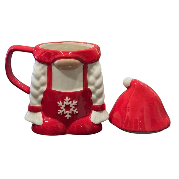 The Cellar Red Gnome Earthenware Mug with Lid, Exclusively For Macy's - Picture 2 of 14